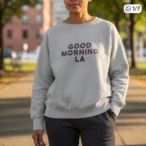 Nili Lotan Cream Textured Sweatshirt Size Small